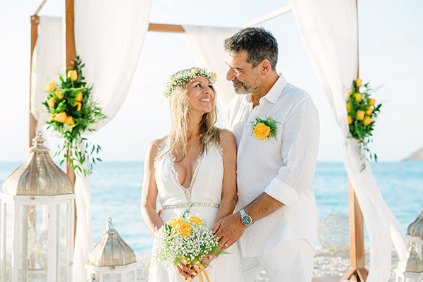 Beach summer wedding in Kefalonia with the prettiest yellow roses │ Katerina & Robert Beach summer wedding in Kefalonia with the prettiest yellow roses │ Katerina & Robert