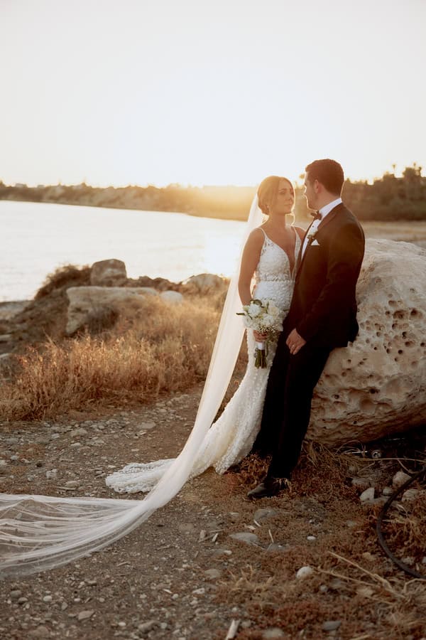 Classic Timeless Wedding By The Sea White Blooms