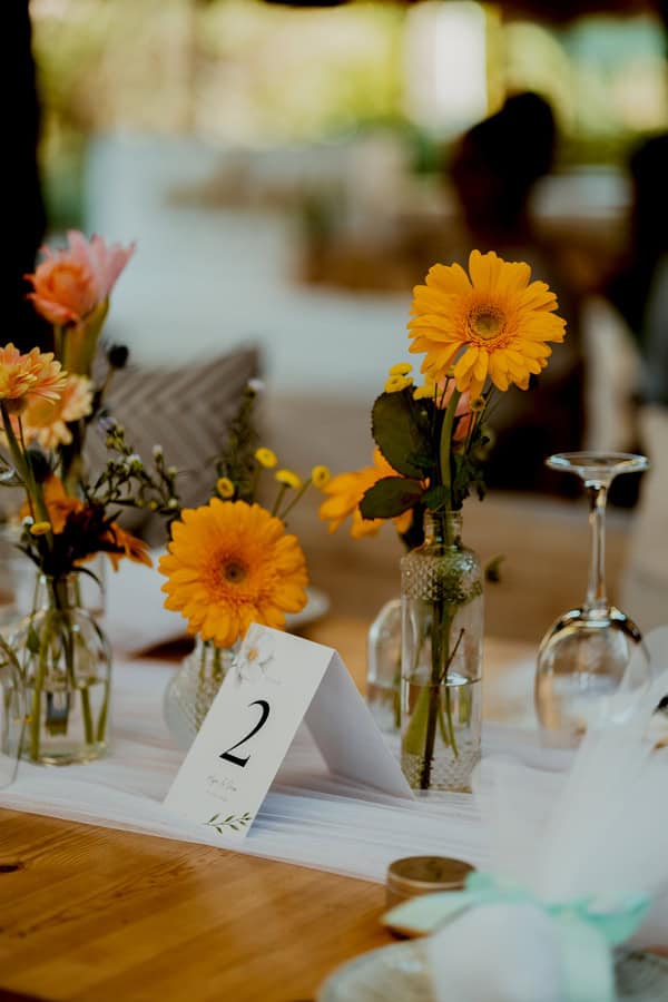 Colorful Floral Details Destination Wedding Greece