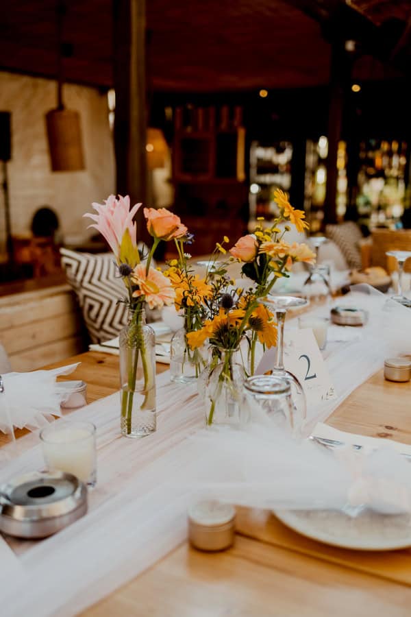 Colorful Floral Details Destination Wedding Greece