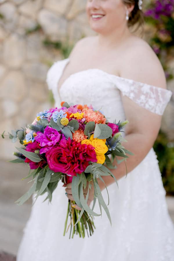Colorful Wedding Kefalonia Gorgeous Florals