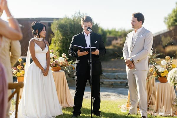 An intimate destination wedding in Tinos with wildflowers | Faith & Madison