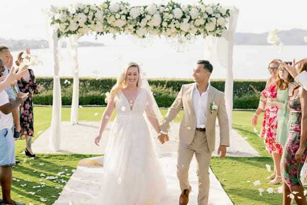 Romantic seaside wedding in Chania with elegant white florals | Jade & Peter Romantic seaside wedding in Chania with elegant white florals | Jade & Peter