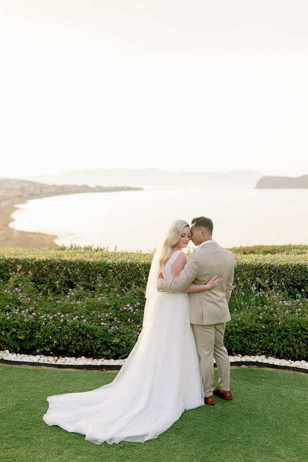 Romantic Seaside Wedding Chania Elegant White Florals