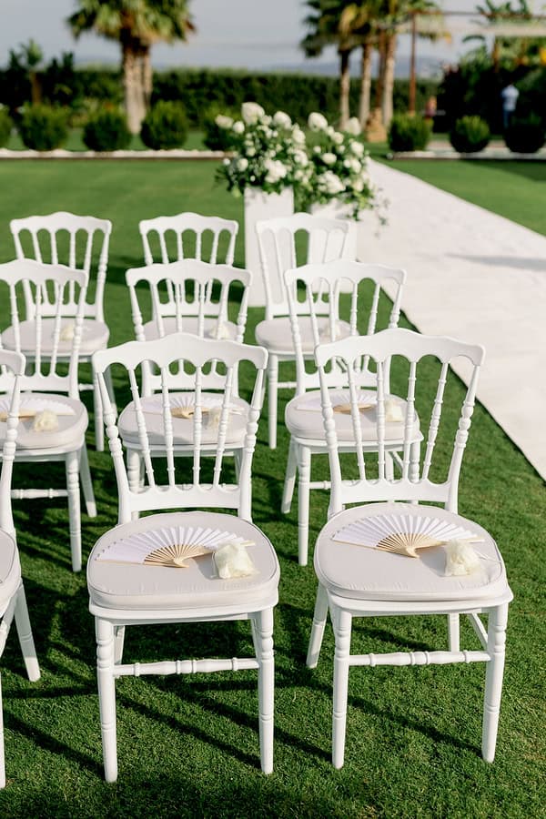 Romantic Seaside Wedding Chania Elegant White Florals