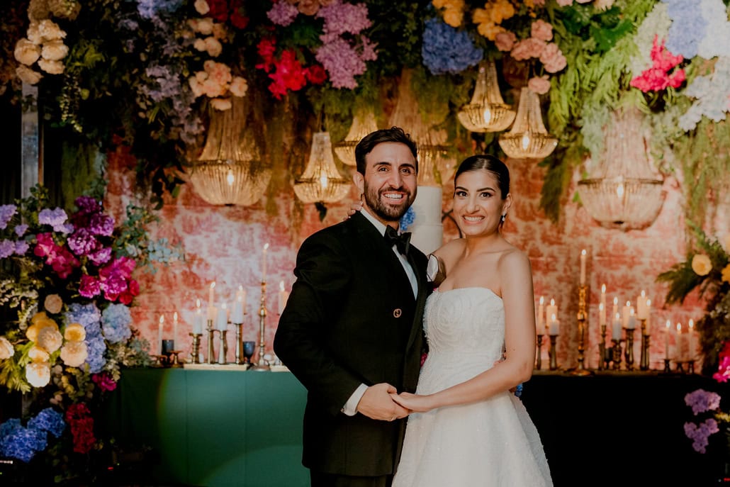 Chic summer wedding with vibrant florals | Rafaella & Iakovos