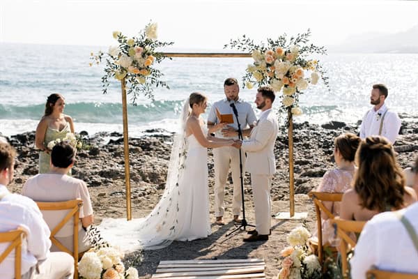 Sun-Kissed Ceremony with Citrus Details by the Sea | Anna & Adam Sun-Kissed Ceremony with Citrus Details by the Sea | Anna & Adam