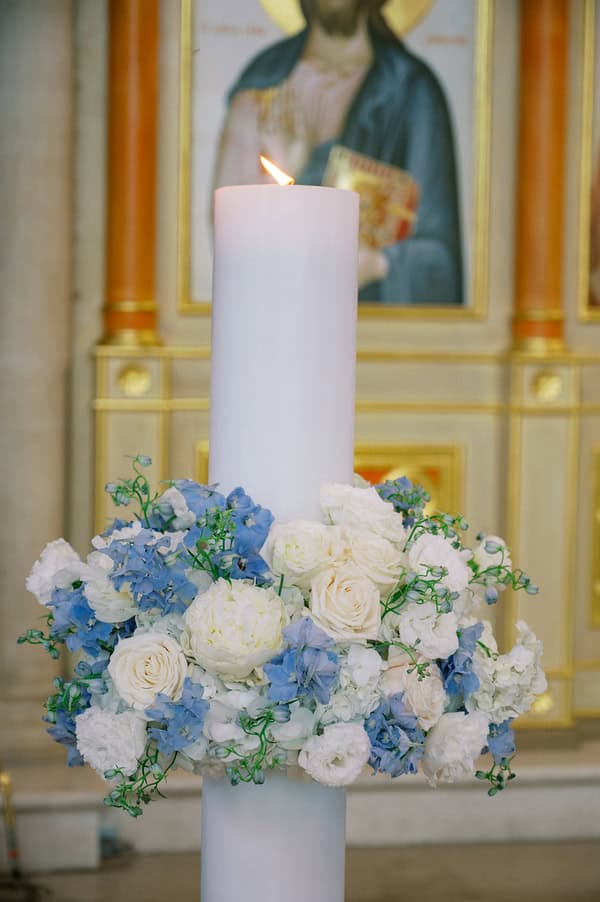Timeless Athens Wedding Chandeliers Lush White Flowers