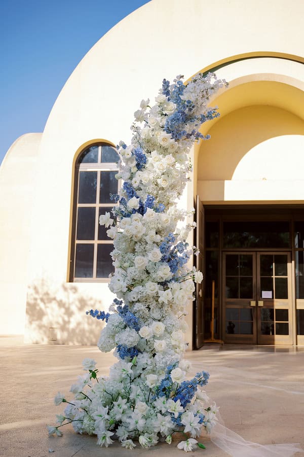 Timeless Athens Wedding Chandeliers Lush White Flowers