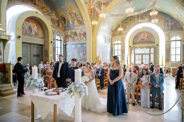 Timeless Athens Wedding Chandeliers Lush White Flowers