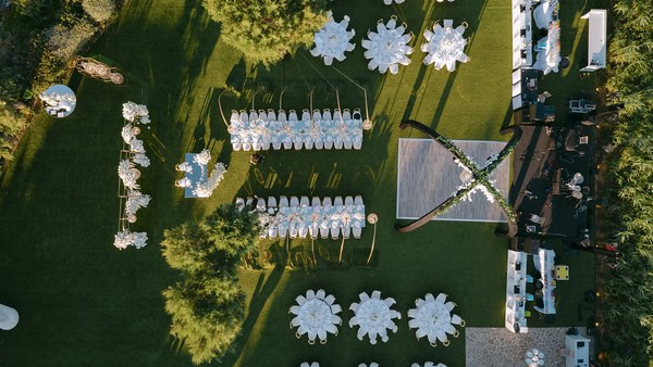 Timeless Athens Wedding Chandeliers Lush White Flowers
