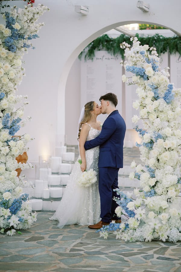 Timeless Athens Wedding Chandeliers Lush White Flowers